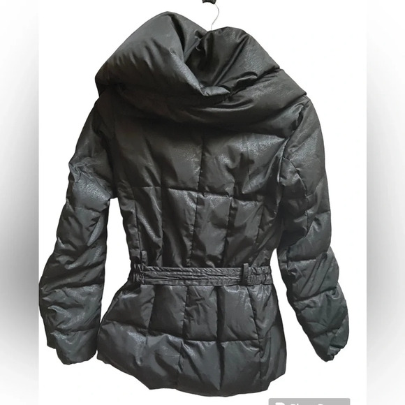 Nine West puffer quilted belted down jacket Sz Xs - Picture 2 of 12